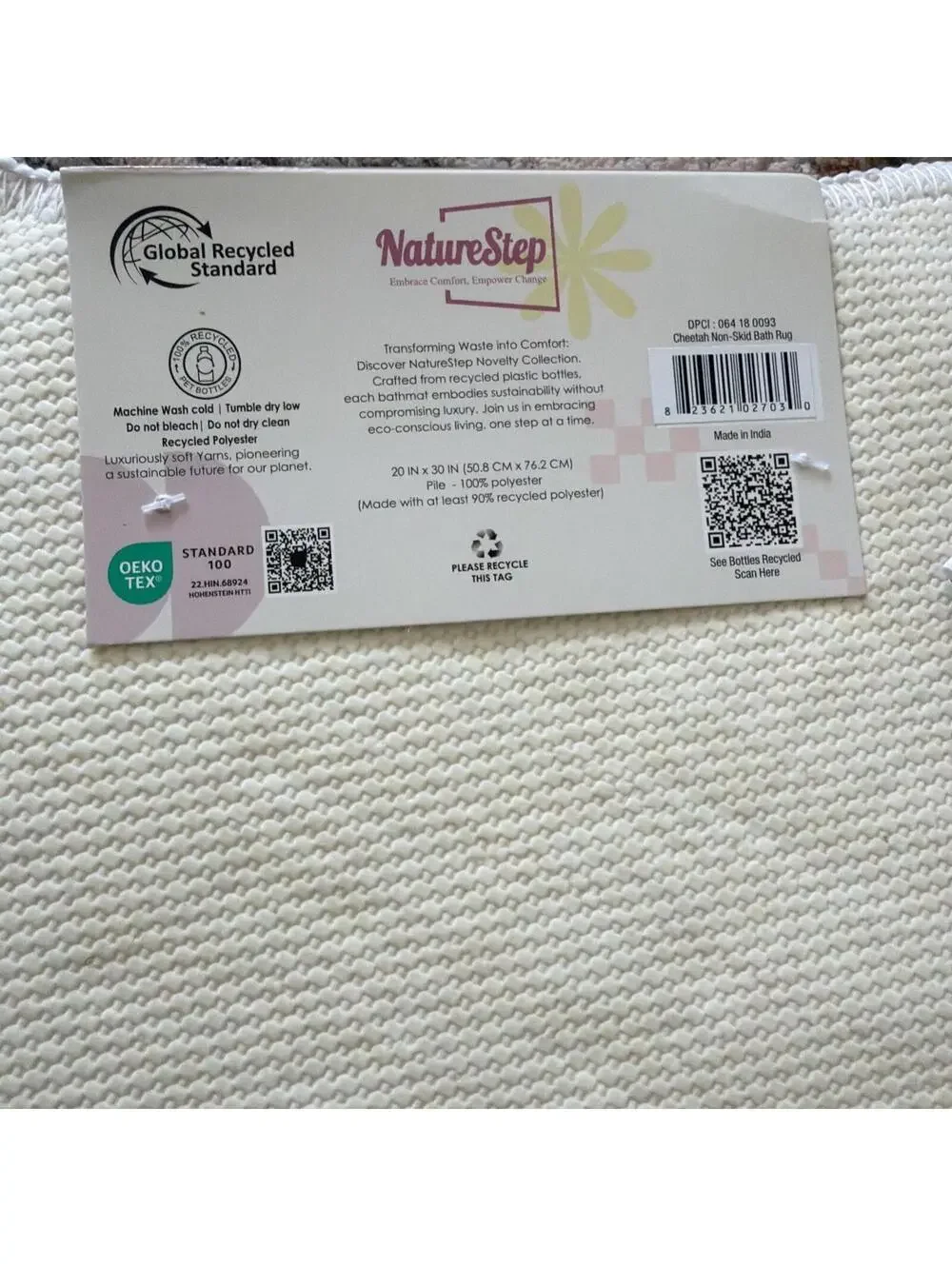 Cheetah  Accent Rug Animal Print Non Skid Bath Rug - NatureStep